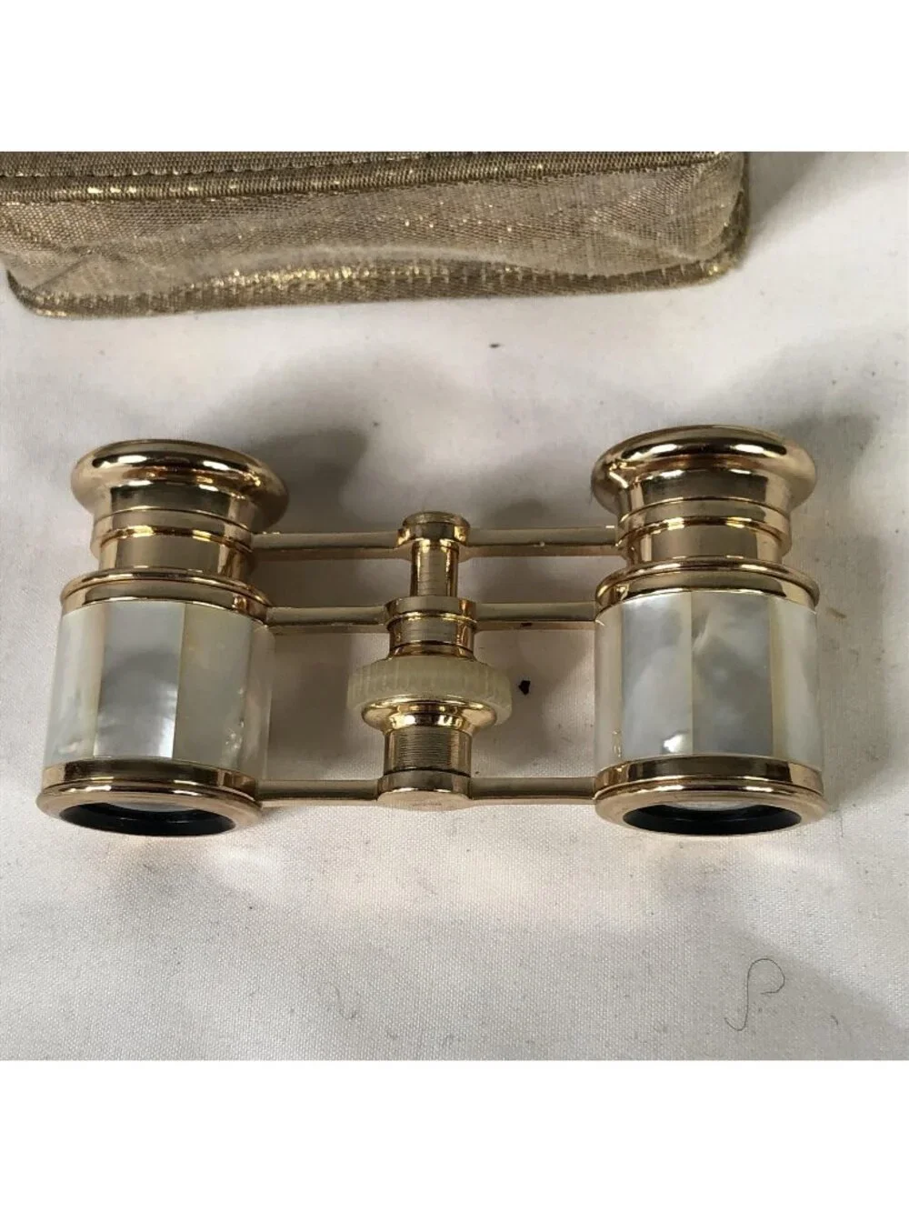 Vintage Gold Mother Of Pearl Opera Glasses 2.5x Binoculars Japan Mignon 1950s